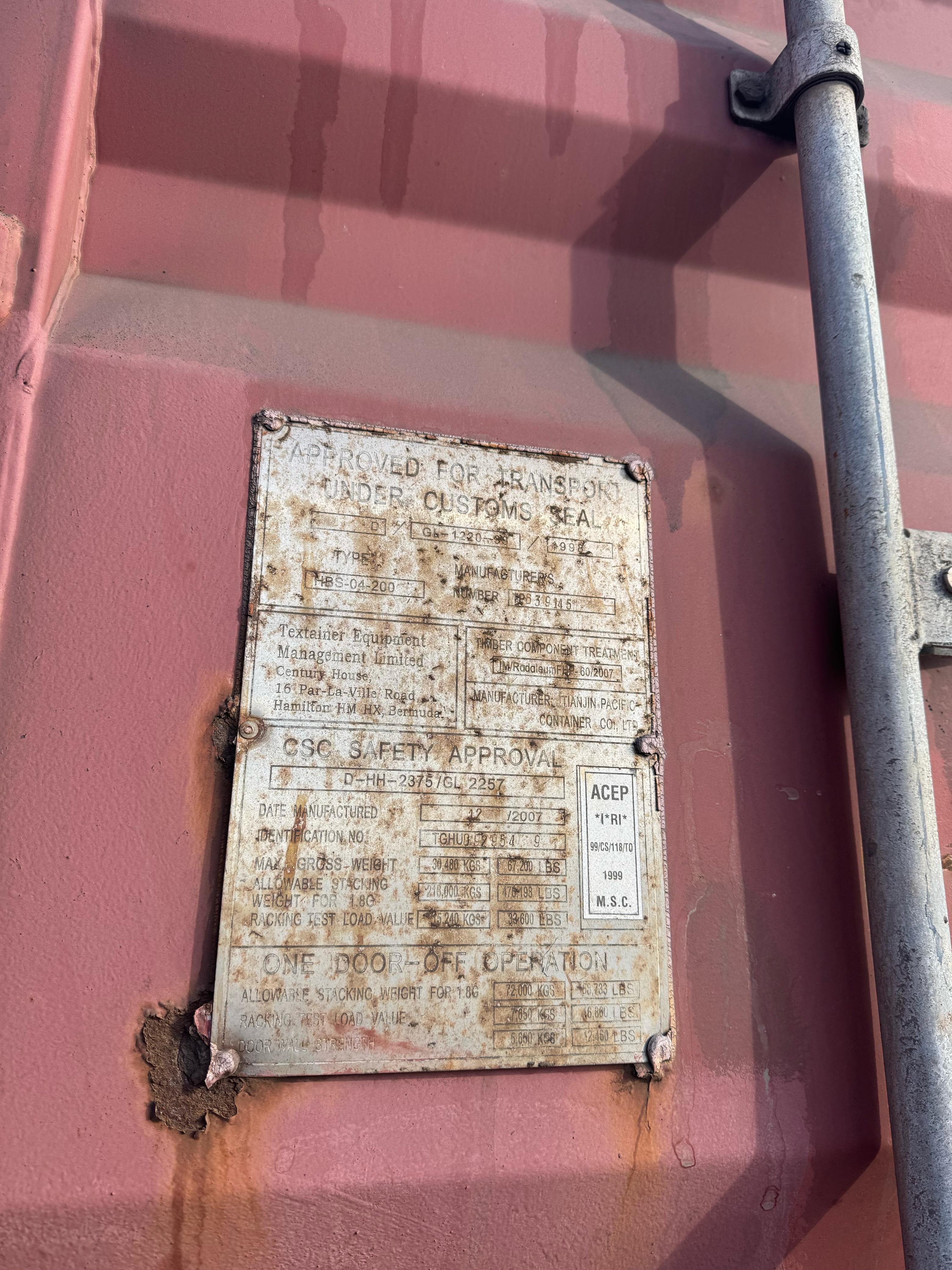 Морской контейнер TGHU0929549